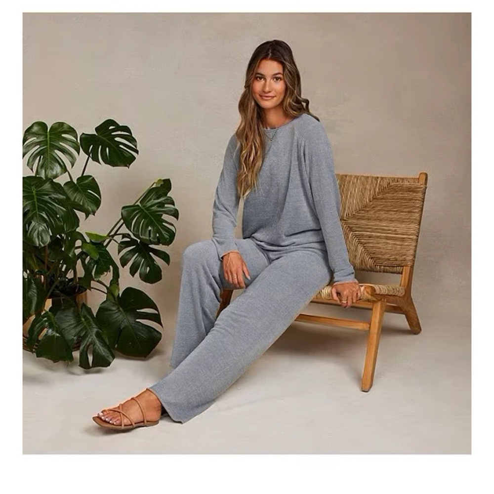NWT Barefoot Dreams Cozychic Ultra-lite Pullover & Wide-leg Pant Set- XL